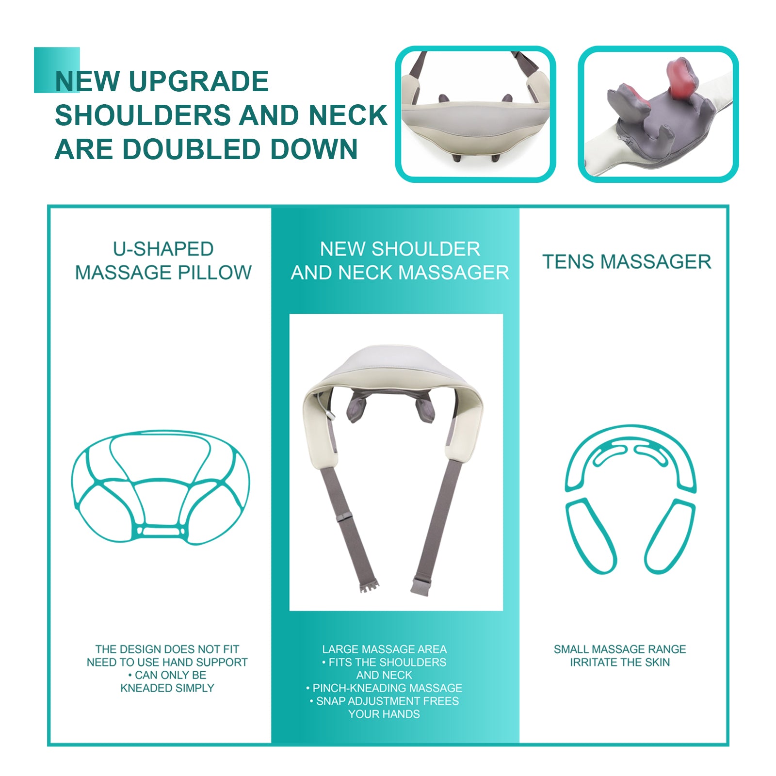 Portable Neck dnd Back Massager with Heat