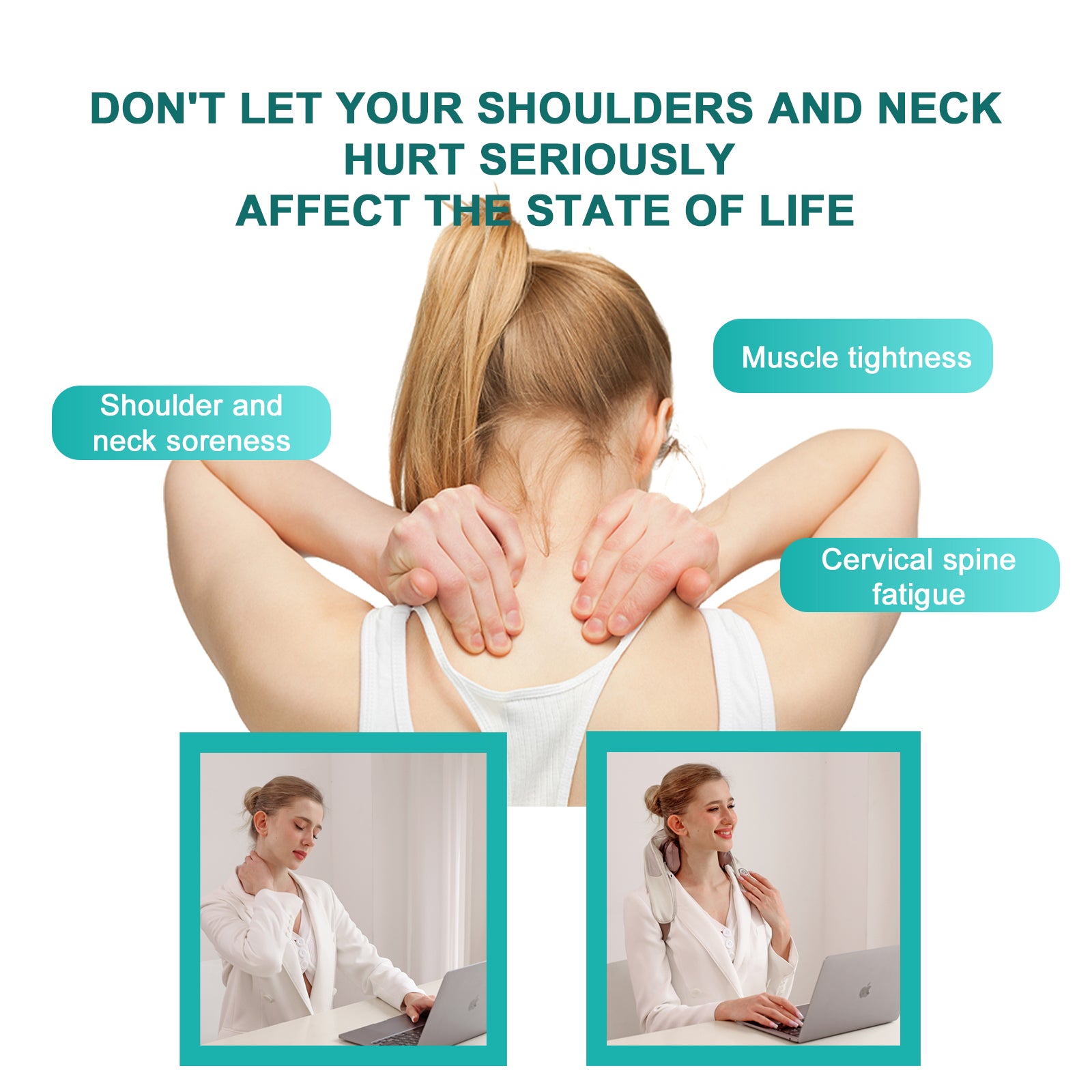 Portable Neck dnd Back Massager with Heat