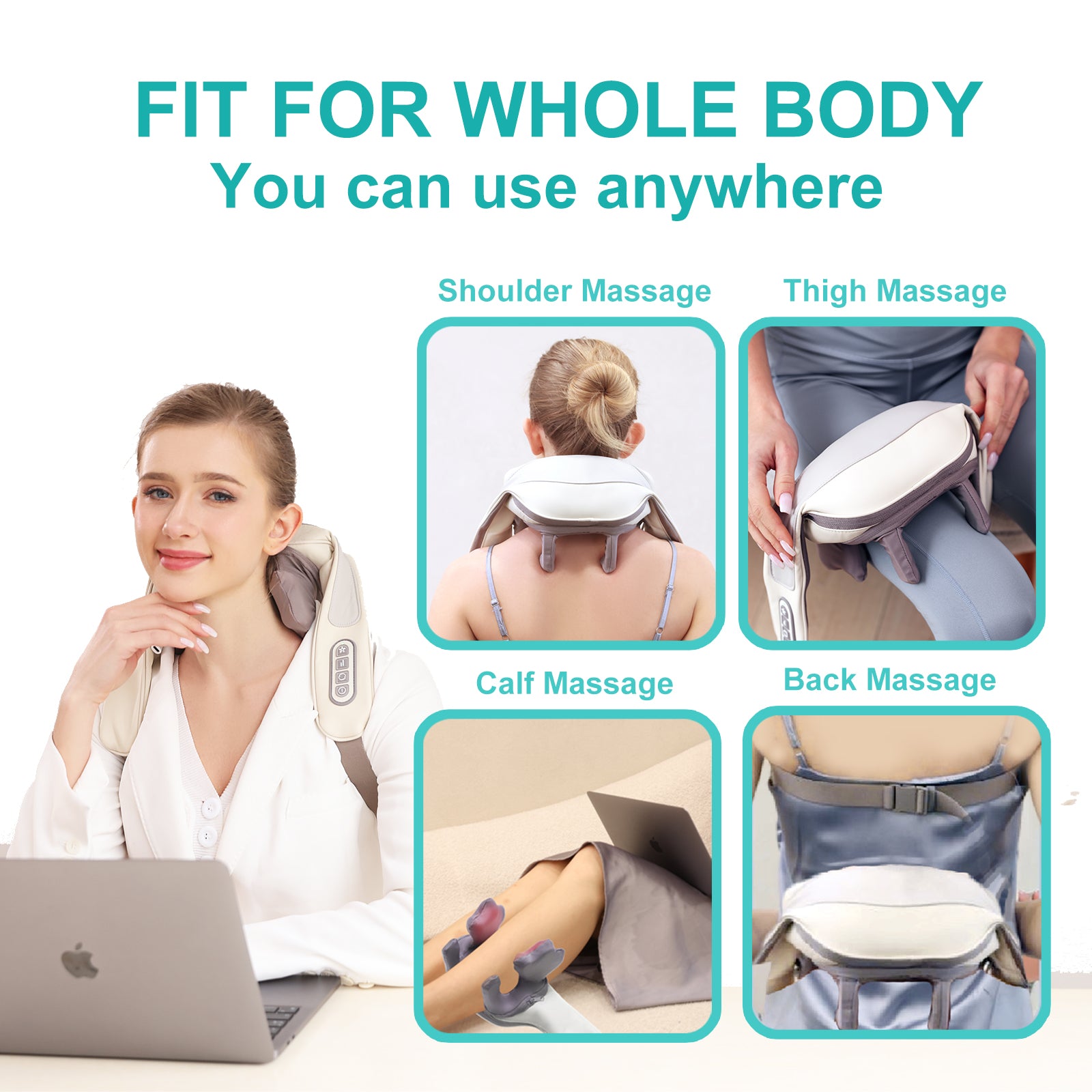 Portable Neck dnd Back Massager with Heat